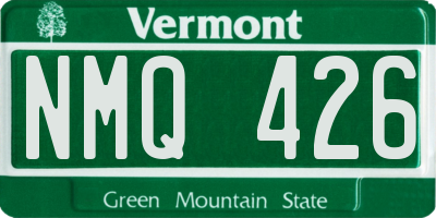 VT license plate NMQ426