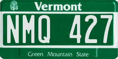 VT license plate NMQ427