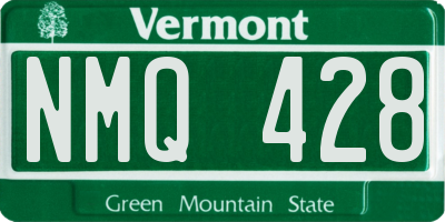 VT license plate NMQ428