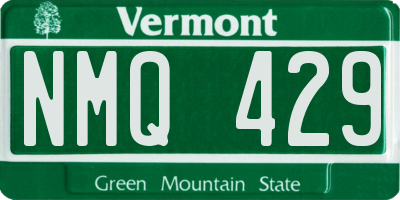 VT license plate NMQ429