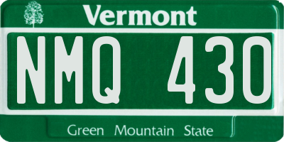 VT license plate NMQ430