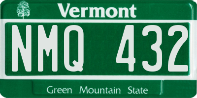 VT license plate NMQ432