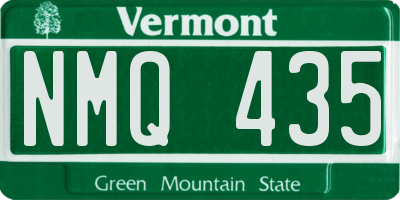 VT license plate NMQ435