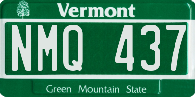 VT license plate NMQ437
