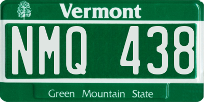 VT license plate NMQ438
