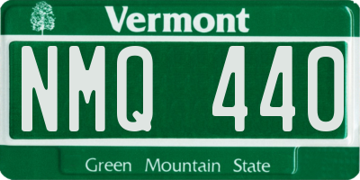 VT license plate NMQ440