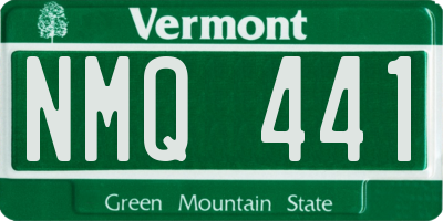 VT license plate NMQ441