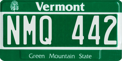 VT license plate NMQ442