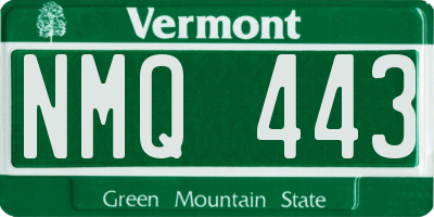 VT license plate NMQ443
