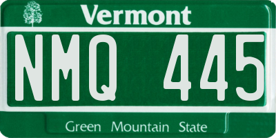 VT license plate NMQ445