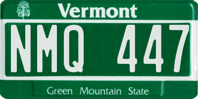 VT license plate NMQ447