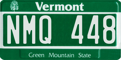 VT license plate NMQ448