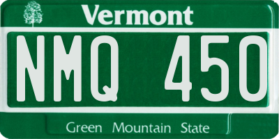 VT license plate NMQ450