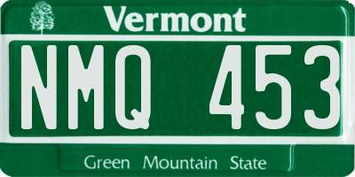 VT license plate NMQ453