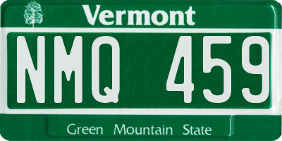VT license plate NMQ459