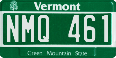 VT license plate NMQ461