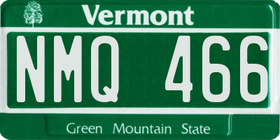 VT license plate NMQ466