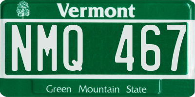 VT license plate NMQ467