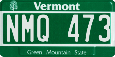 VT license plate NMQ473