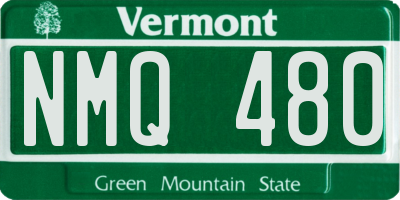 VT license plate NMQ480