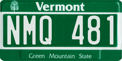 VT license plate NMQ481