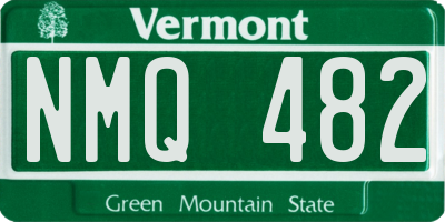 VT license plate NMQ482