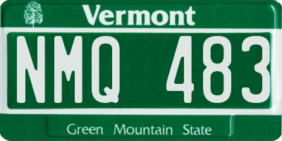 VT license plate NMQ483
