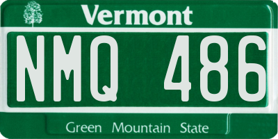 VT license plate NMQ486