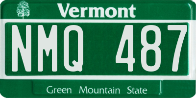 VT license plate NMQ487