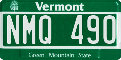 VT license plate NMQ490