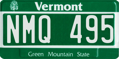 VT license plate NMQ495