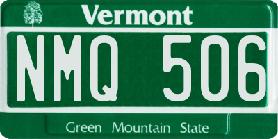 VT license plate NMQ506