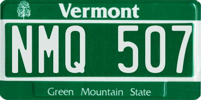 VT license plate NMQ507