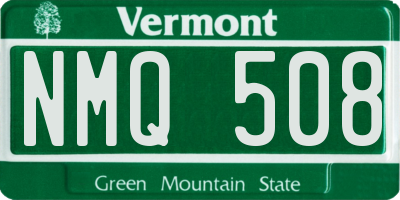 VT license plate NMQ508