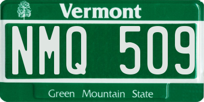 VT license plate NMQ509