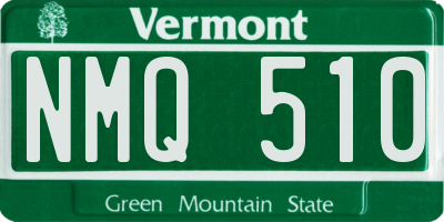 VT license plate NMQ510