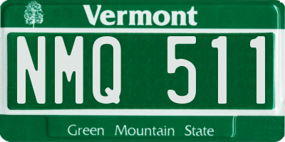VT license plate NMQ511
