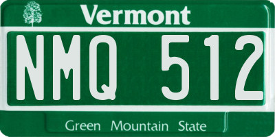 VT license plate NMQ512