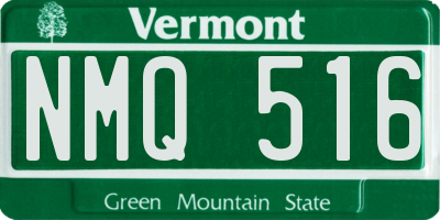 VT license plate NMQ516
