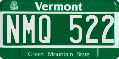 VT license plate NMQ522