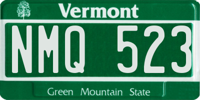 VT license plate NMQ523