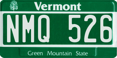 VT license plate NMQ526