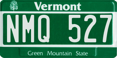 VT license plate NMQ527