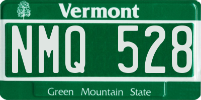 VT license plate NMQ528