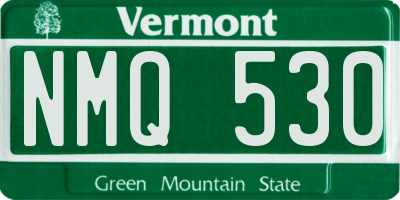 VT license plate NMQ530