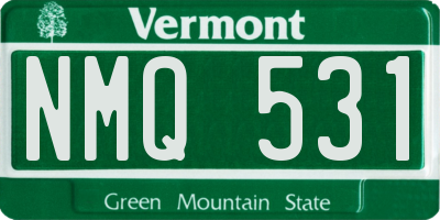 VT license plate NMQ531