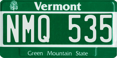 VT license plate NMQ535
