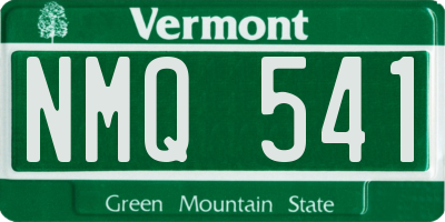 VT license plate NMQ541