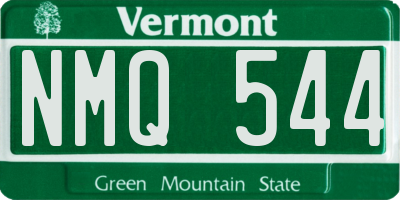 VT license plate NMQ544