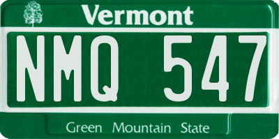 VT license plate NMQ547